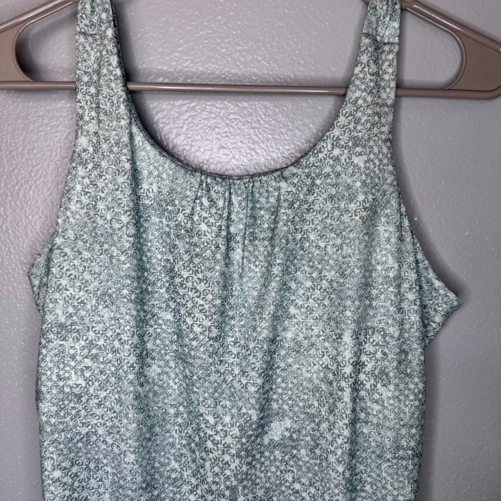 Prana Skypath A-line Dress Open Back Built In Bra Green Size Medium Midi